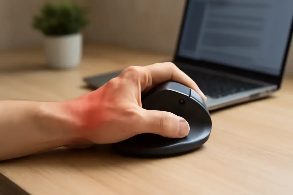 Mouse ergonomico per dolori al polso: il design che previene infiammazioni e stanchezza anche dopo ore di lavoro