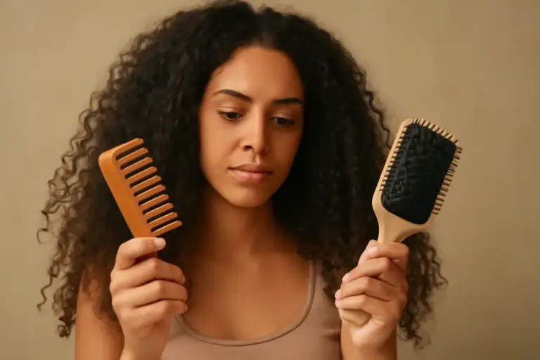 Pettine a denti larghi o spazzola: quale scegliere per districare i capelli ricci senza spezzarli